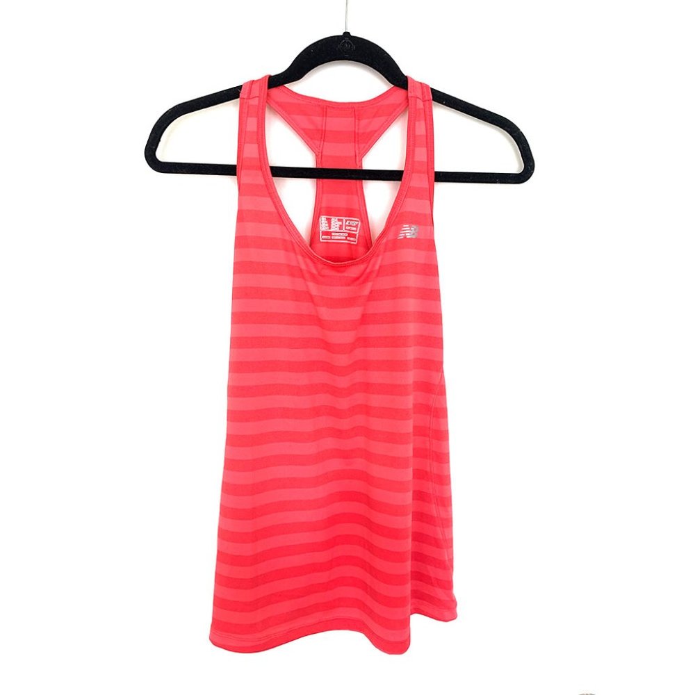 New Balance pink striped athletic tank top - L